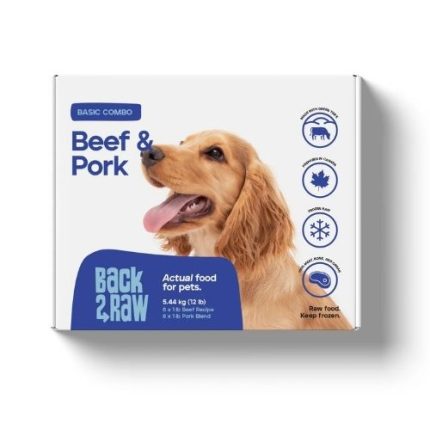Back2Raw Basic Raw Dog Food - Beef & Pork Combo - 12lb