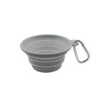 Foufou Dog Collapsible Silicone Travel Bowl Grey