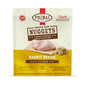 Primal Dog Frozen Raw Nuggets Rabbit