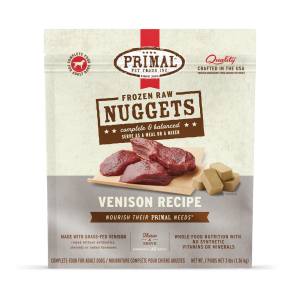 Primal Dog Frozen Raw Nuggets Venison