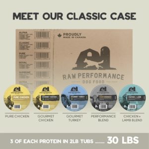 Raw Performance Classic Case 30lbs Raw Food for Dogs and Cats