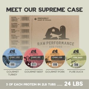 Raw Performance Supreme Case 24lbs Raw Food for Dogs and Cats