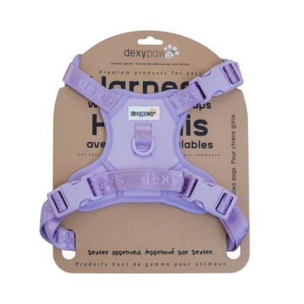 DexyPaws Lilac Harness Purple No Pull Front clip Top clip Breathable Mesh
