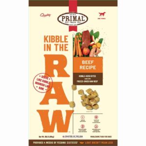 Primal Kibble In The Raw Beef Recipe Dog 9lb