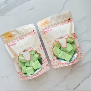 Loopy Paws Crispy Goat Yogurt Chunks Cat and Dog Treat - Veggie & Apple