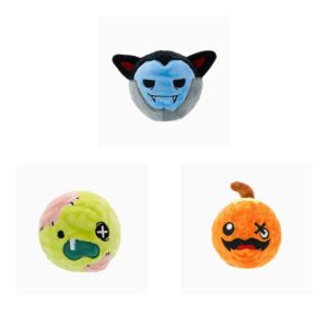 Hugsmart Howloween Super Ball plush dog toy with squeaker