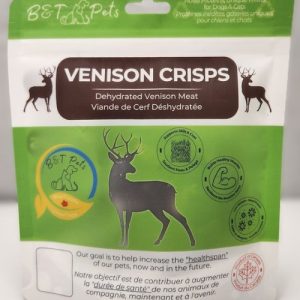 B&T Venison Crisps Treat Dehydrated Treat Single Ingredient Allergy