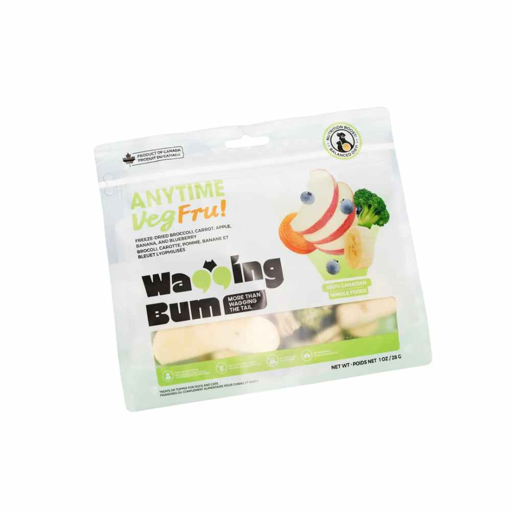 Wagging Bum ANYTIME VegFru! Freeze-dried Veggies and Fruits Wagging Bum ANYTIME VegFru! Freeze-dried Veggies and Fruits Dog Treats
