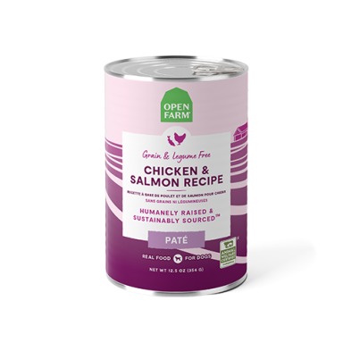 Open Farm Canned Dog Food Chicken and Salmon Pate