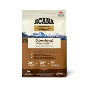 Acana Dog Highest Protein, Acana, Champion Pet Foods, Highest Protein, Freeze-dried, Dry, Dry Food, Ranchlands, Beef, Lamb, Pork